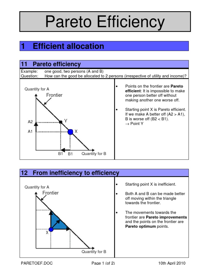 Pareto Effciency | PDF