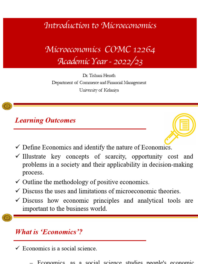 Introduction to Microeconomics Concepts | PDF | Economics | Microeconomics
