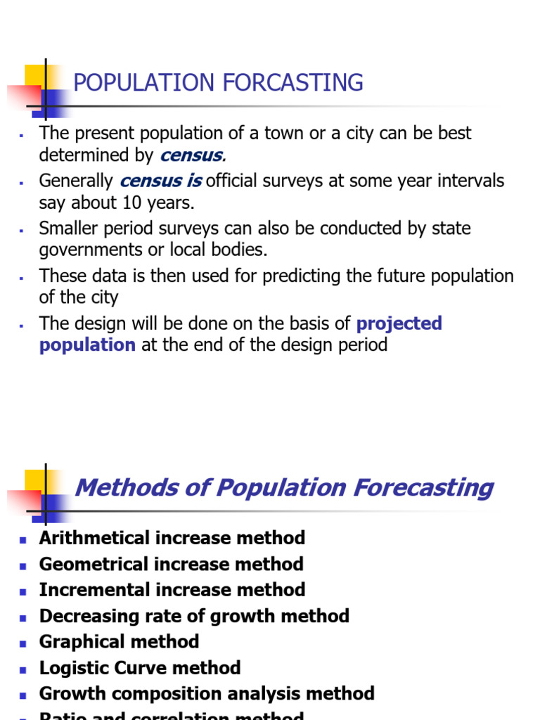 Water Supply and Urban Drainage Unit 2 | PDF | Forecasting