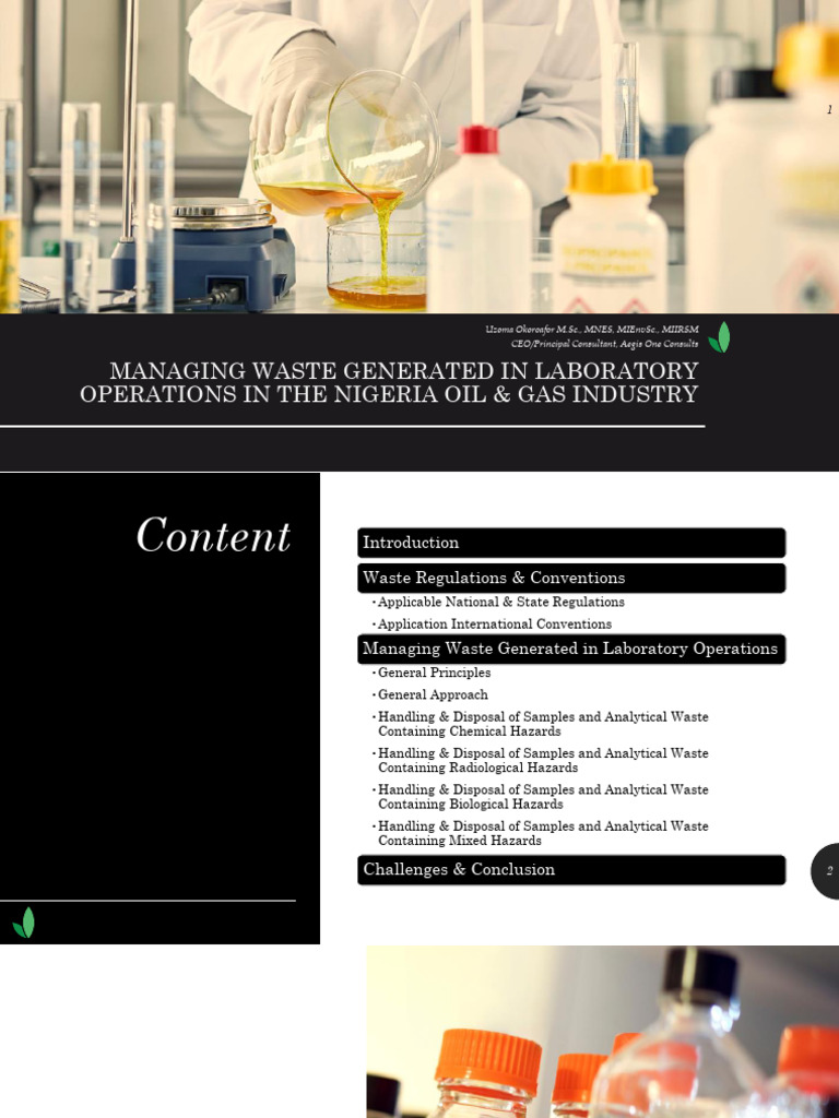Laboratory Waste Management in Nigeria | PDF | Waste | Waste Management