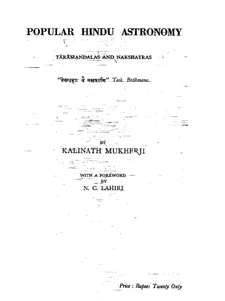 Popular Hindu Astronomy | PDF