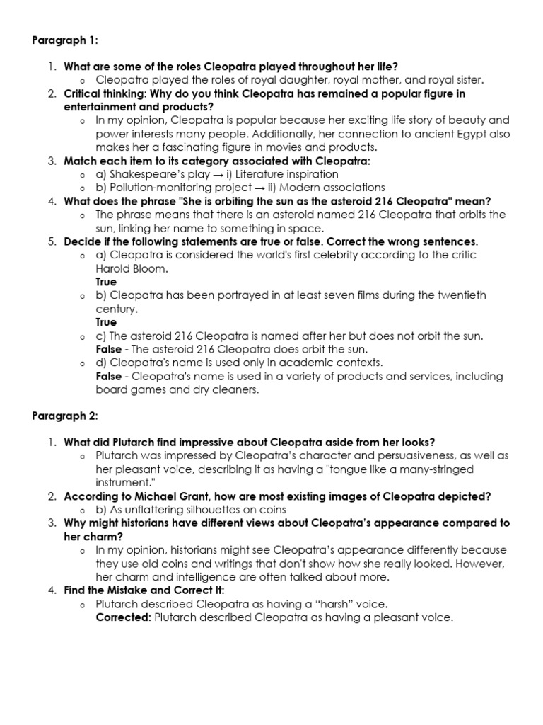 Cleopatra: Legacy and Tomb Mysteries | PDF | Cleopatra | Mark Antony