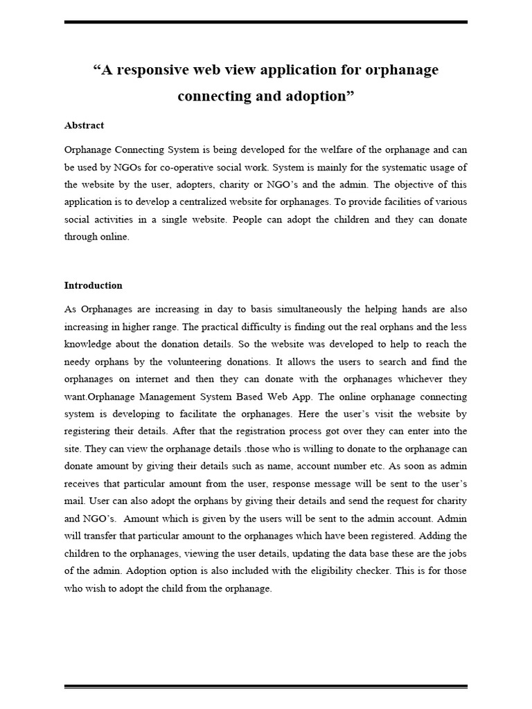 Orphanreport Report Final | PDF | Software Testing | Use Case