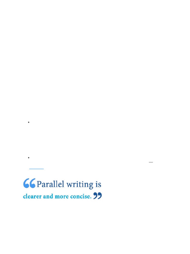 Parallelism | PDF | Sentence (Linguistics) | Syntax