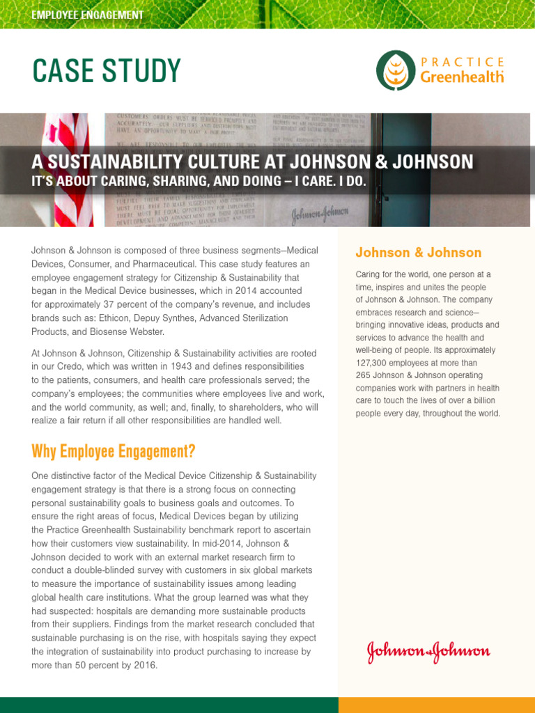 Johnson Johnson Pdf Sustainability Johnson Johnson