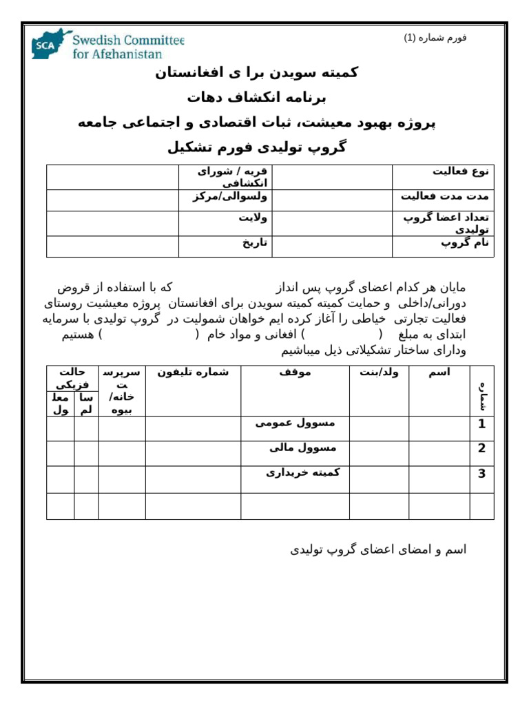 PG Formation Form - .Docx-2 | PDF