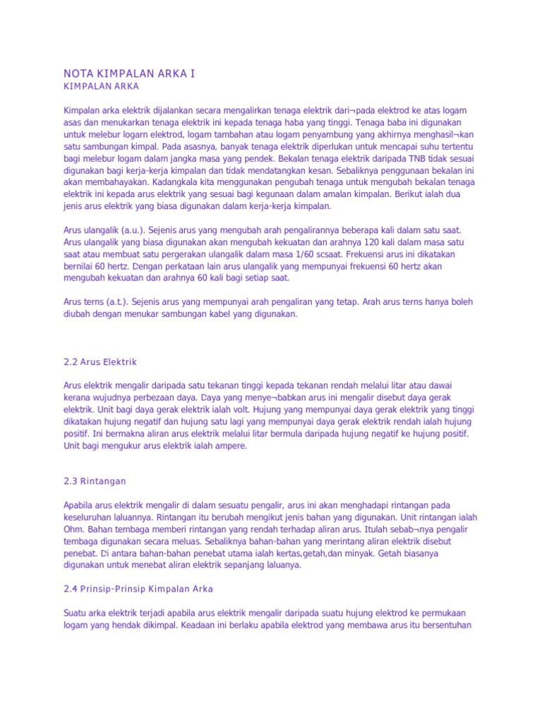 Nota Kimpalan Arka Pdf