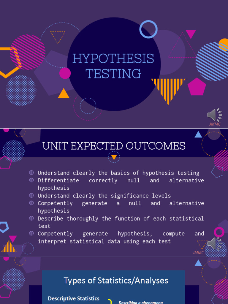 Hypothesis testing and statistical test part i z test and t test