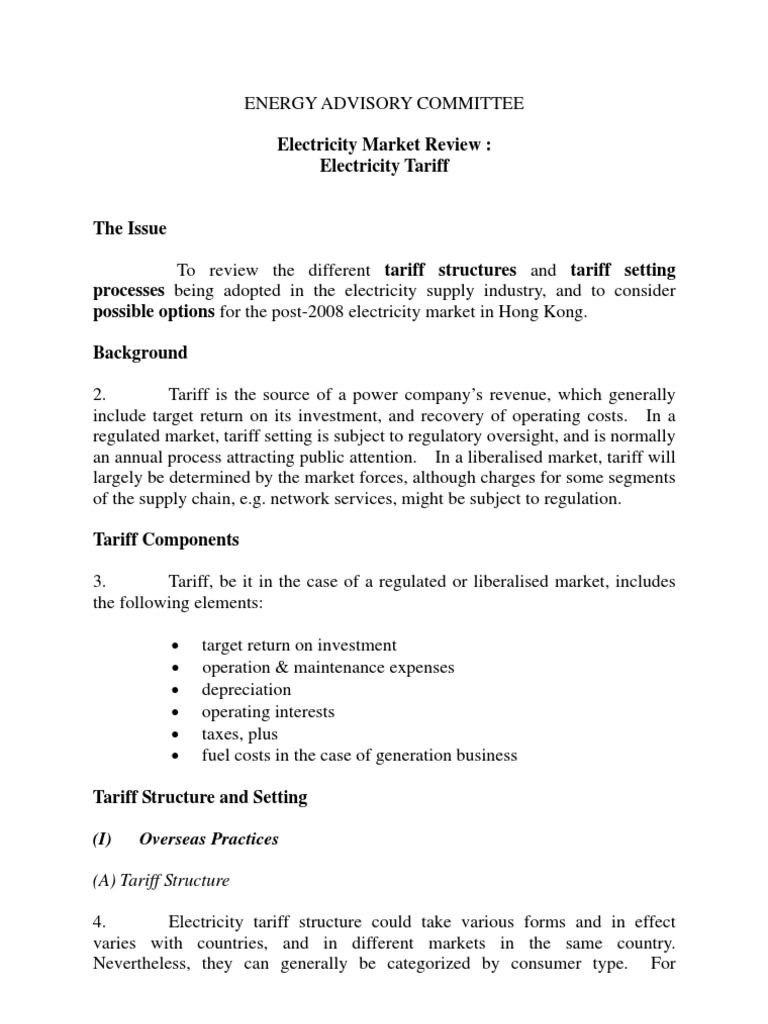 Electricity Market Review | PDF | Electric Power Industry | Electric ...