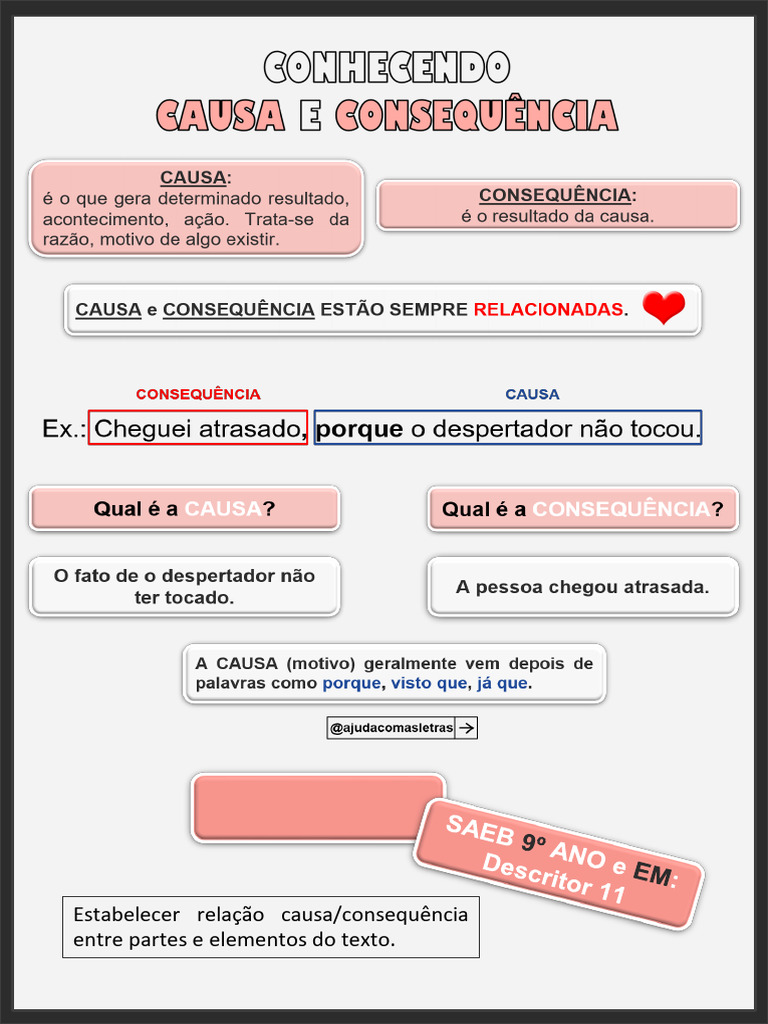 Atividades de Causa e Consequência 5º Ano | PDF