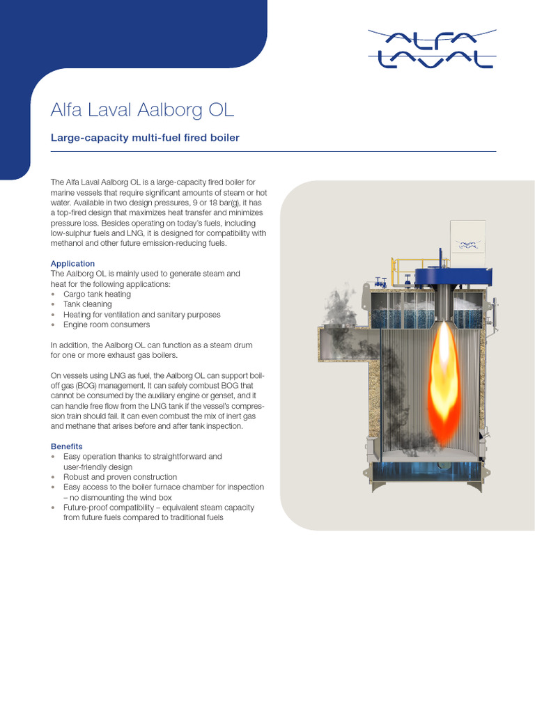 Alfa Laval Aalborg Ol Marine Boiler Product Leaflet en | PDF | Boiler ...