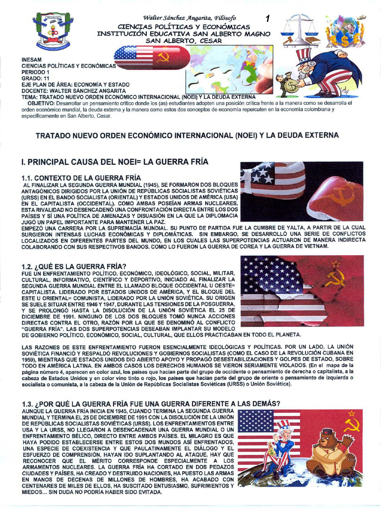 NOEI y Deuda Externa en Colombia | PDF | Guerra Fría | Unión Soviética