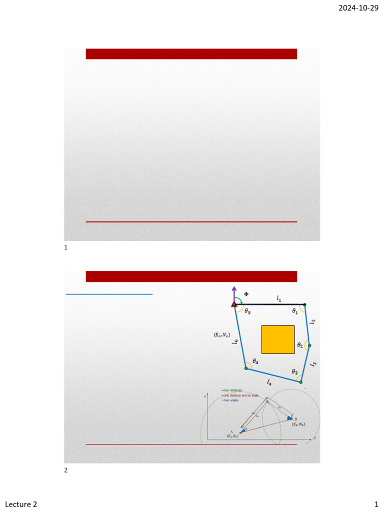 Lect 6 Traverses | PDF | Surveying | Minute And Second Of Arc