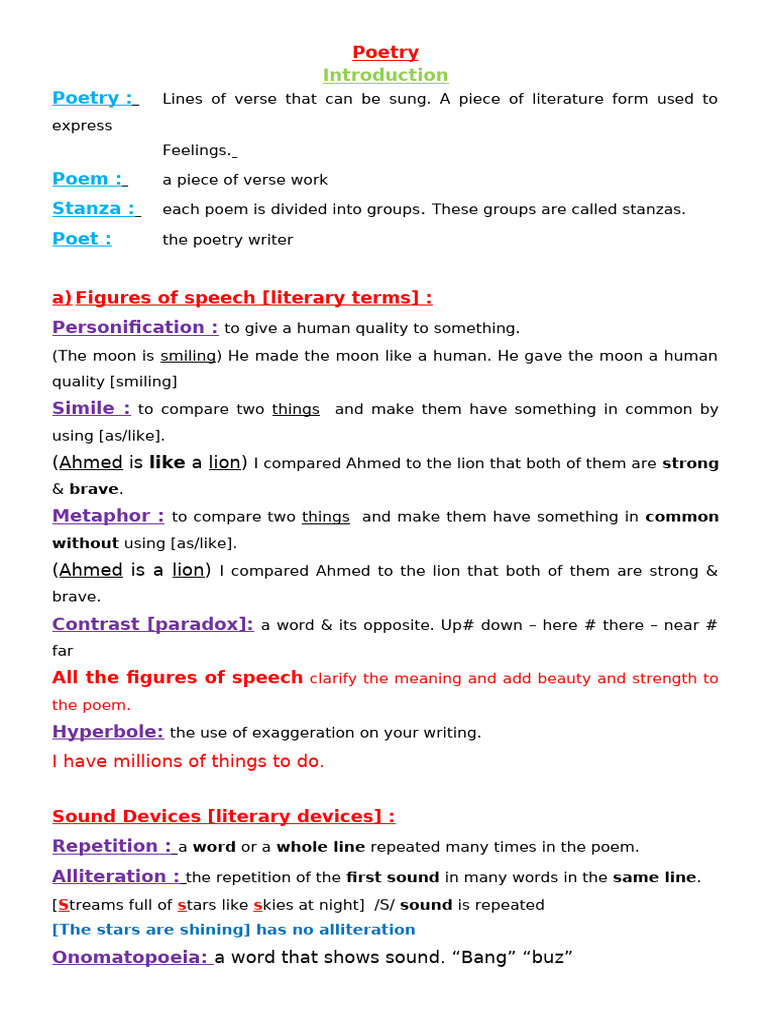 Understanding Poetry and Its Devices | PDF