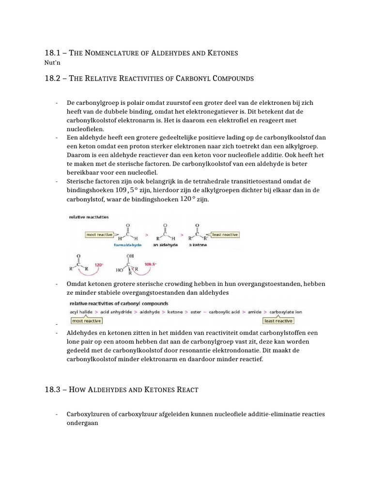 Bruice Summary Chapter18 AnneSwartjes | PDF