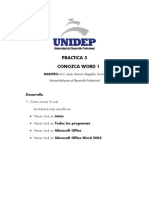 Unidep Informatica PRACTICA 3 Conozca Word1