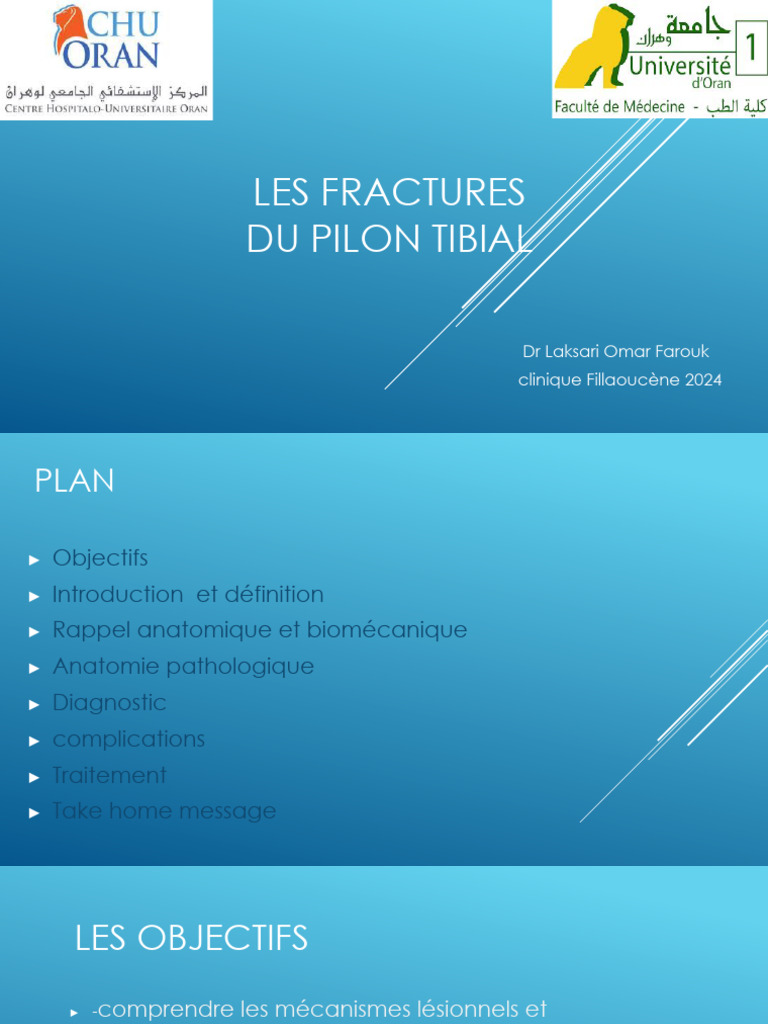 Fractures du pilon tibial : traitement et enjeux | PDF