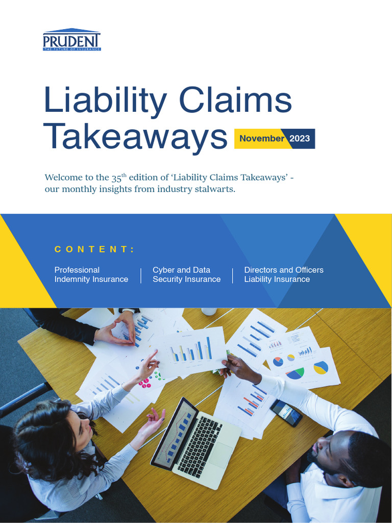 November 2023 Liability Claims Insights | PDF | Insurance | Indemnity