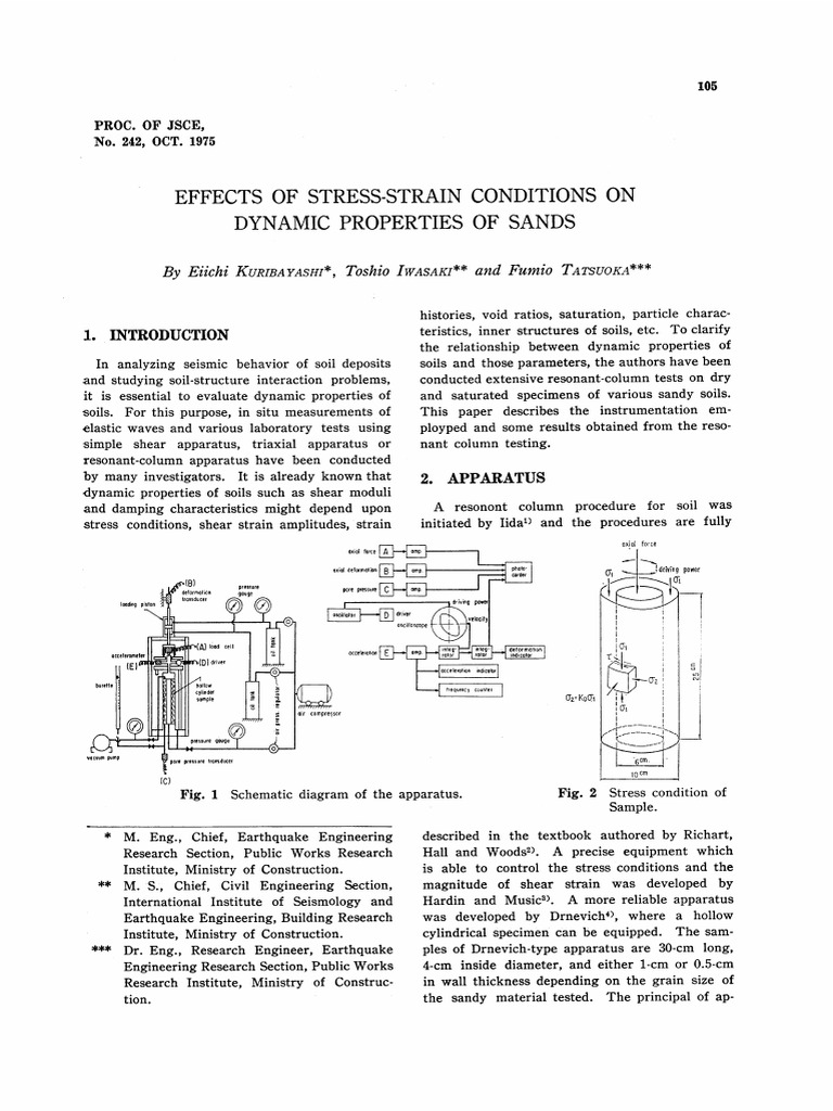 Dynamic Properties of Sands Under Stress | PDF | Young's Modulus ...