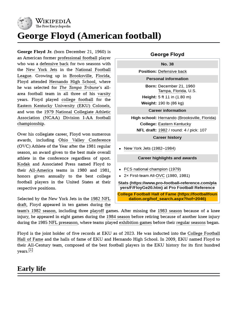 George Floyd (American Football) | PDF | American Football | Sports