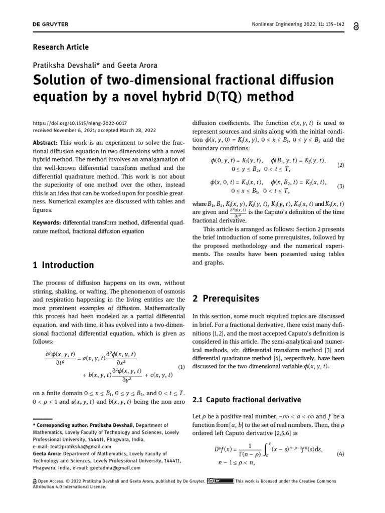 10.1515 - Nleng 2022 0017 | PDF | Equations | Mathematical Objects