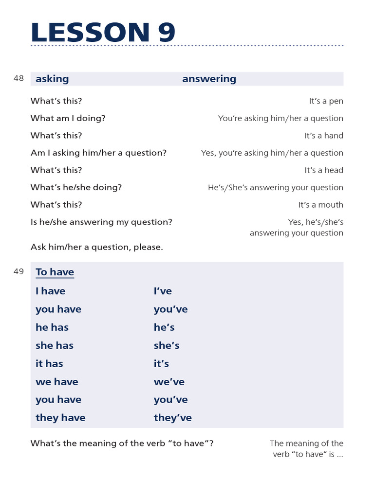 English Lesson: Asking & Answering Questions | PDF | Question | Human ...