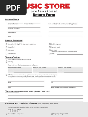 Return Form