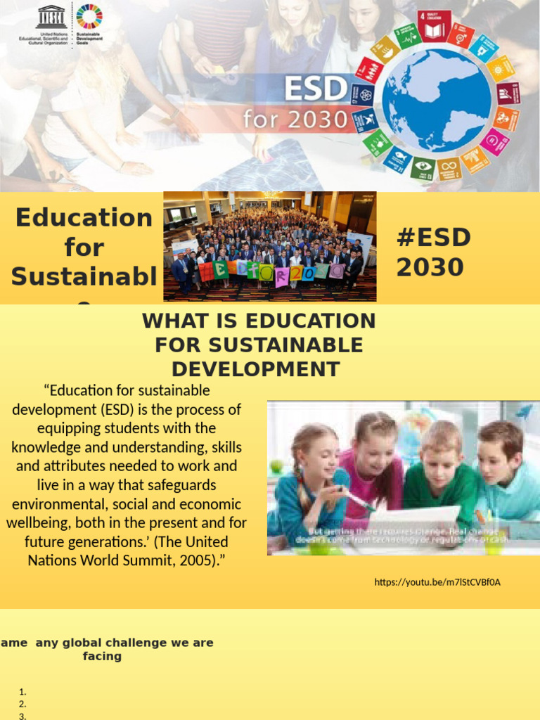 Education for Sustainable Development 2030 | PDF | Sustainable ...