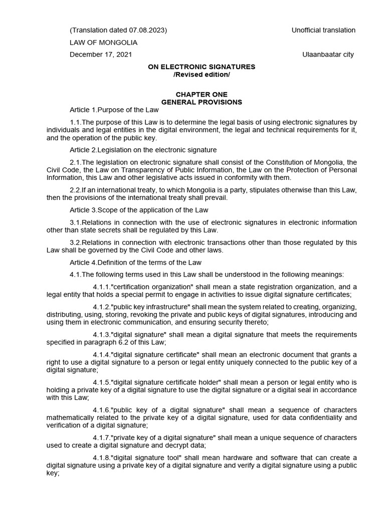 Legalinfo - MN - On ELECTRONIC SIGNATURES - Revised Edition | PDF ...