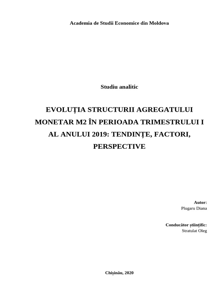 Studiu Agregat Monetar M2 08.02.2020 | PDF