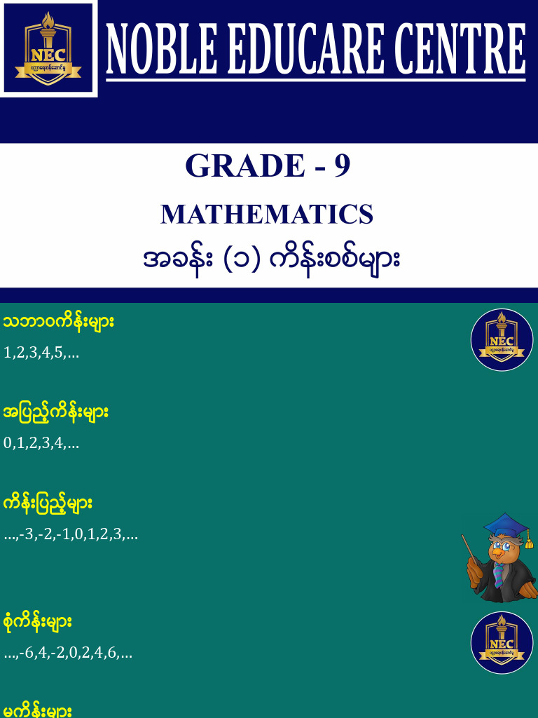 G-9Myanmar and Math | PDF