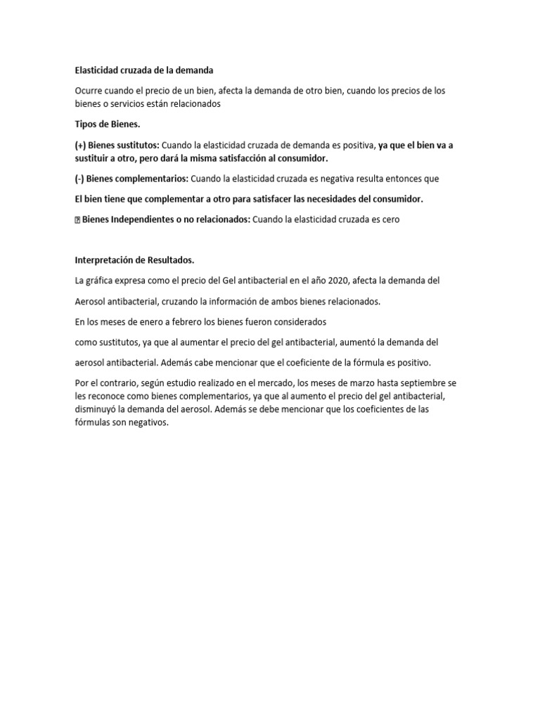 Elasticidad Cruzada de la Demanda | PDF