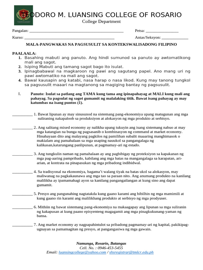 College Letter Head | PDF