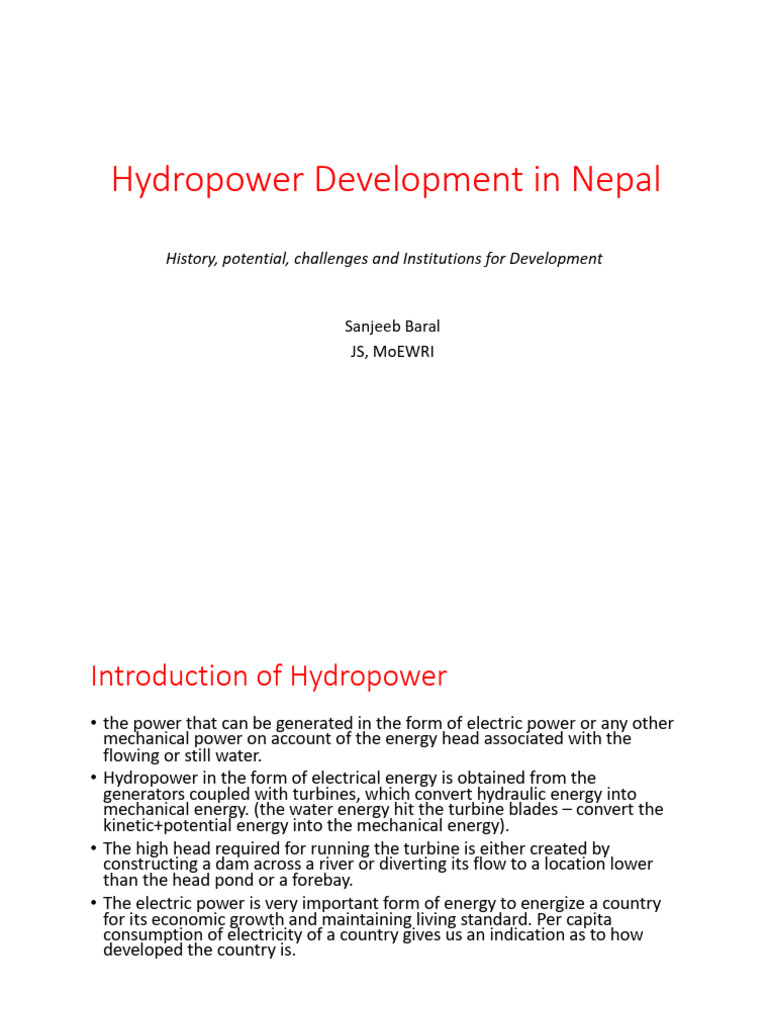 Hydropower Development in Nepal | PDF | Hydroelectricity | Electric Power