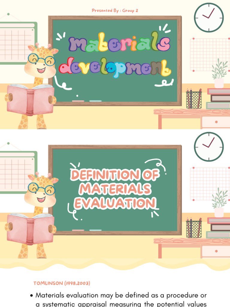 Materials Development - 20241107 - 203501 - 0000 | PDF | Evaluation ...