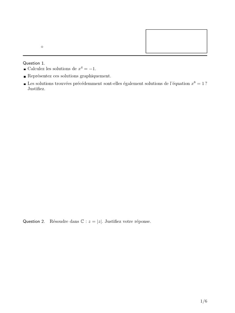 Test de Mathématiques Élémentaires 2000 | PDF | Mathématiques