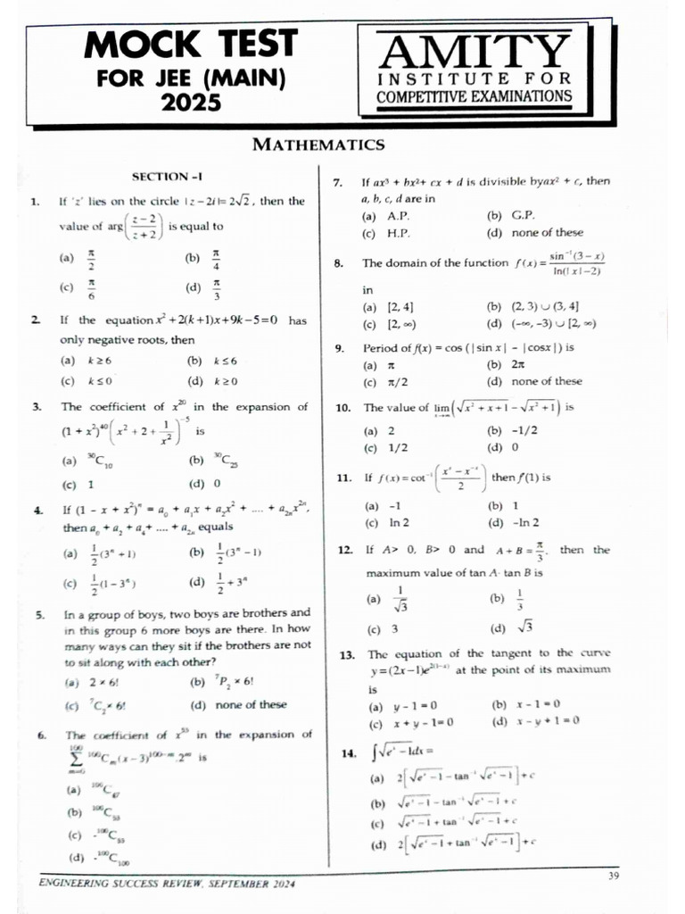Solution To JEE MOCK TEST (2025) - 8 | PDF