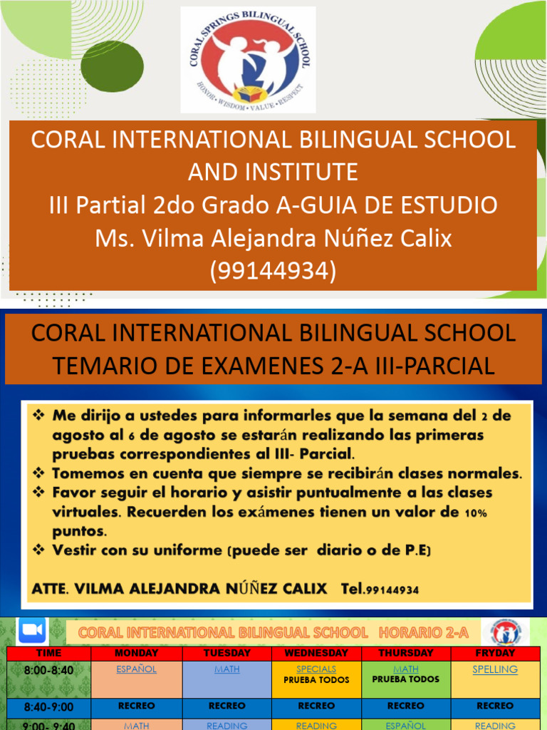 Guía de Estudio 2do Grado Coral Intl. | PDF | Estudios de idiomas ...