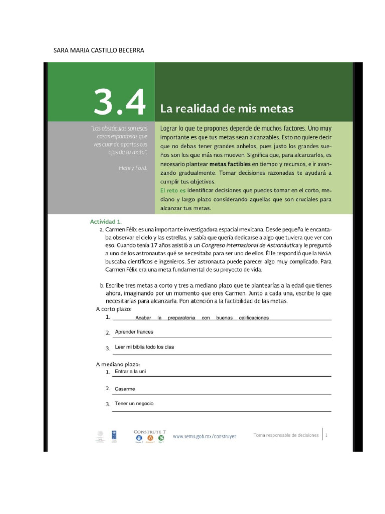 Castillo Becerra Sara Maria 4a Construye | PDF