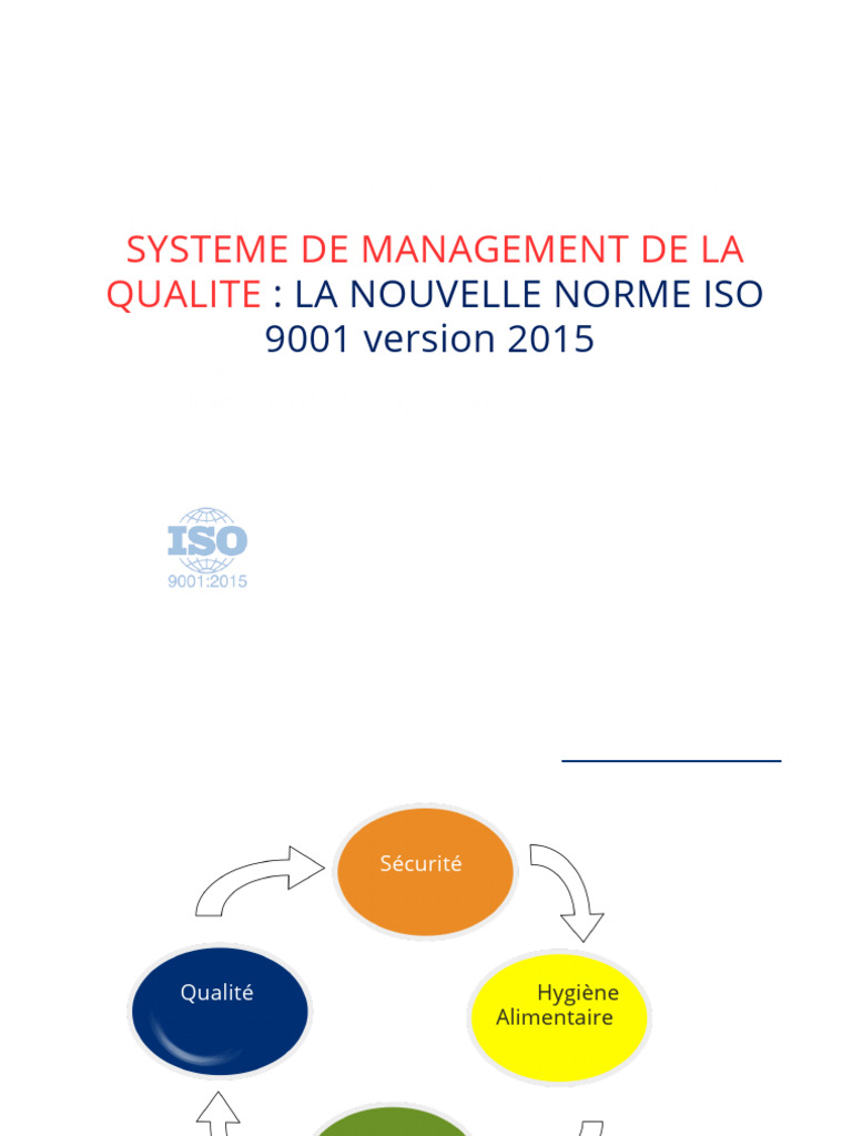 PDCA et ISO 9001: Norme 2015 | PDF | Management de la qualité | Système ...