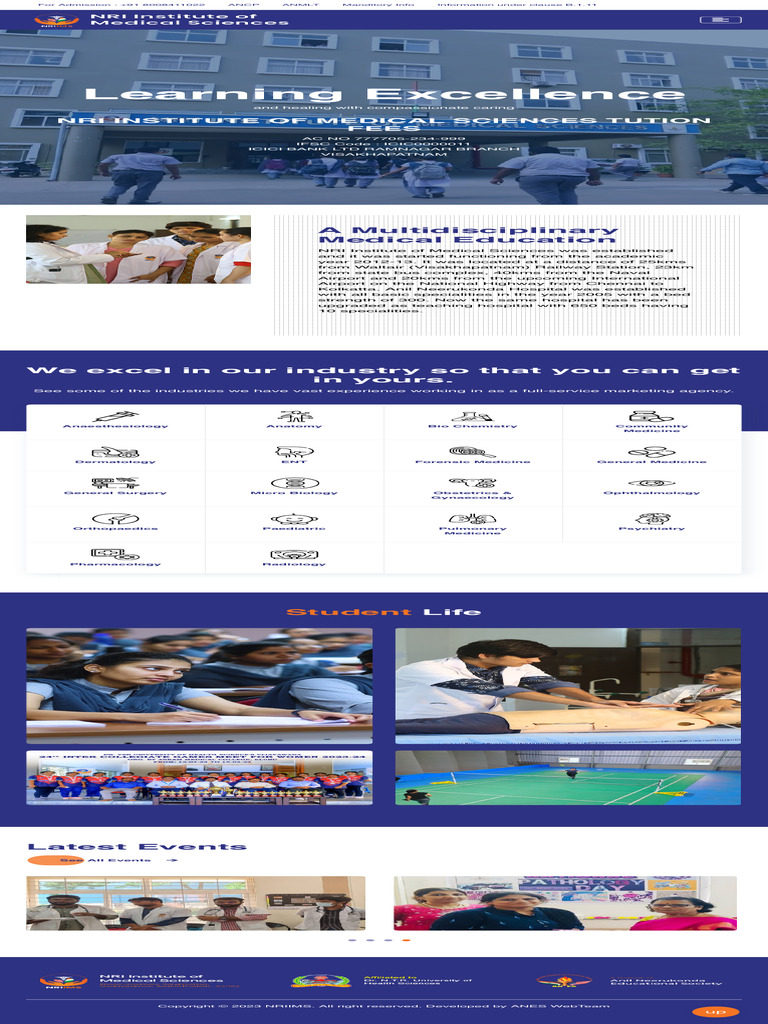 NRI Institute of Medical Sciences Overview | PDF | Medicine | Public ...