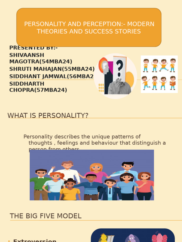 Personality 1 | PDF | Apple Inc. | Perception