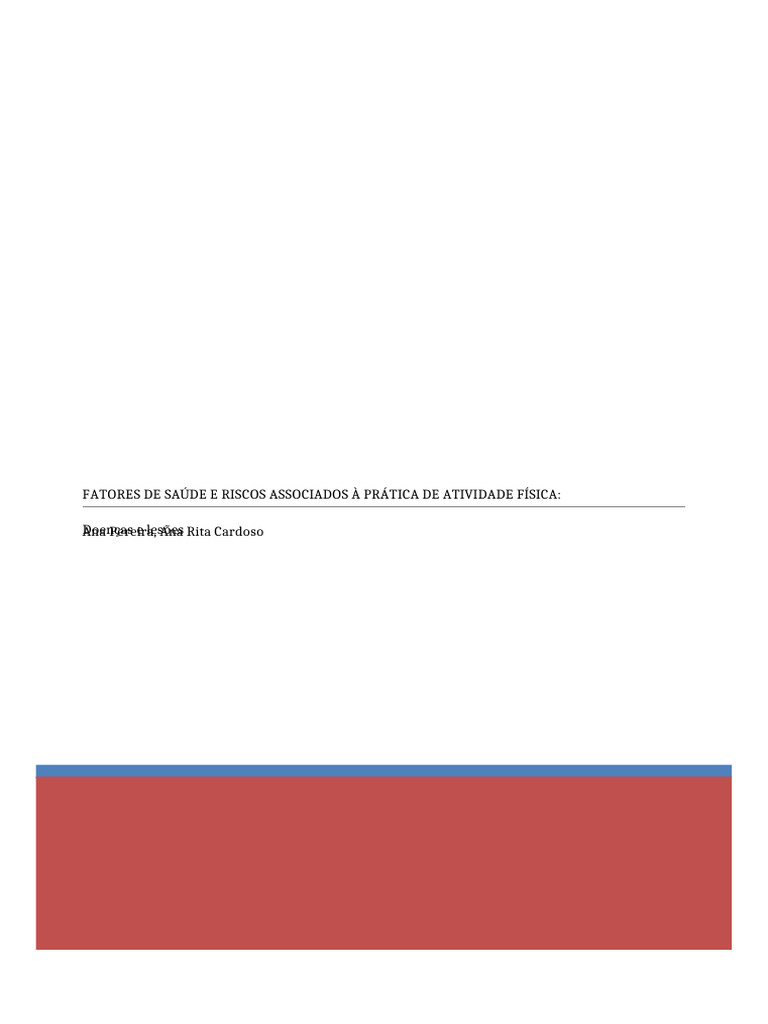 Riscos e Lesões na Atividade Física | PDF | Dor | Física
