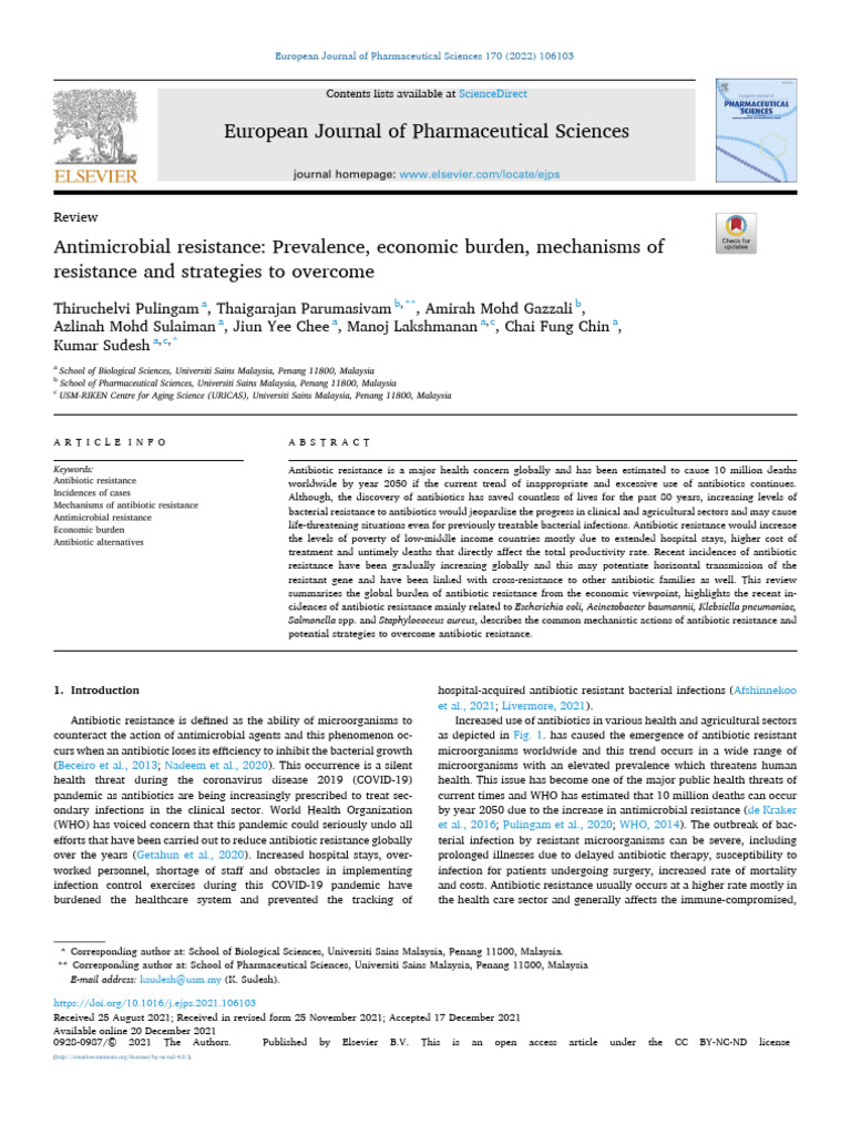 Antimicrobial Resistance: Impact and Solutions | PDF | Antimicrobial ...