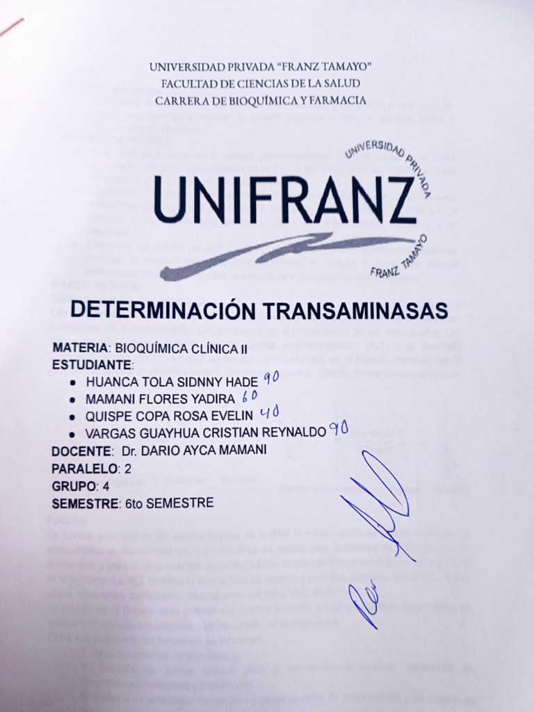 Determinación de Transaminasas AST | PDF