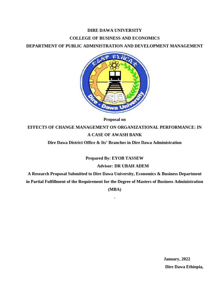 Eyob proposal xxxxxxxxxxx pdf change management strategic management