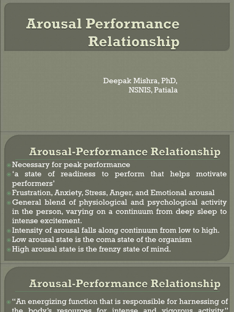 Arousal and Performance Dynamics | PDF | Anxiety | Emotions