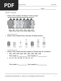 Prim Maths 5 2ed TR Unit 4 Test