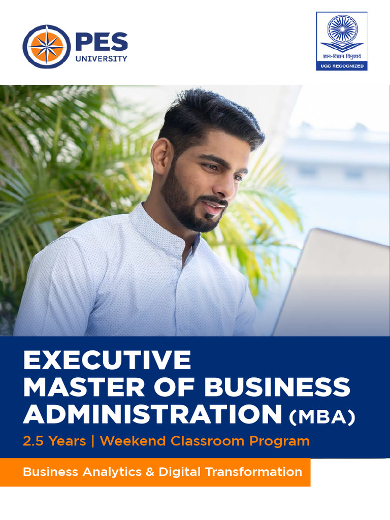 Pes Executive Mba in Data Science and Business Analytics | PDF ...