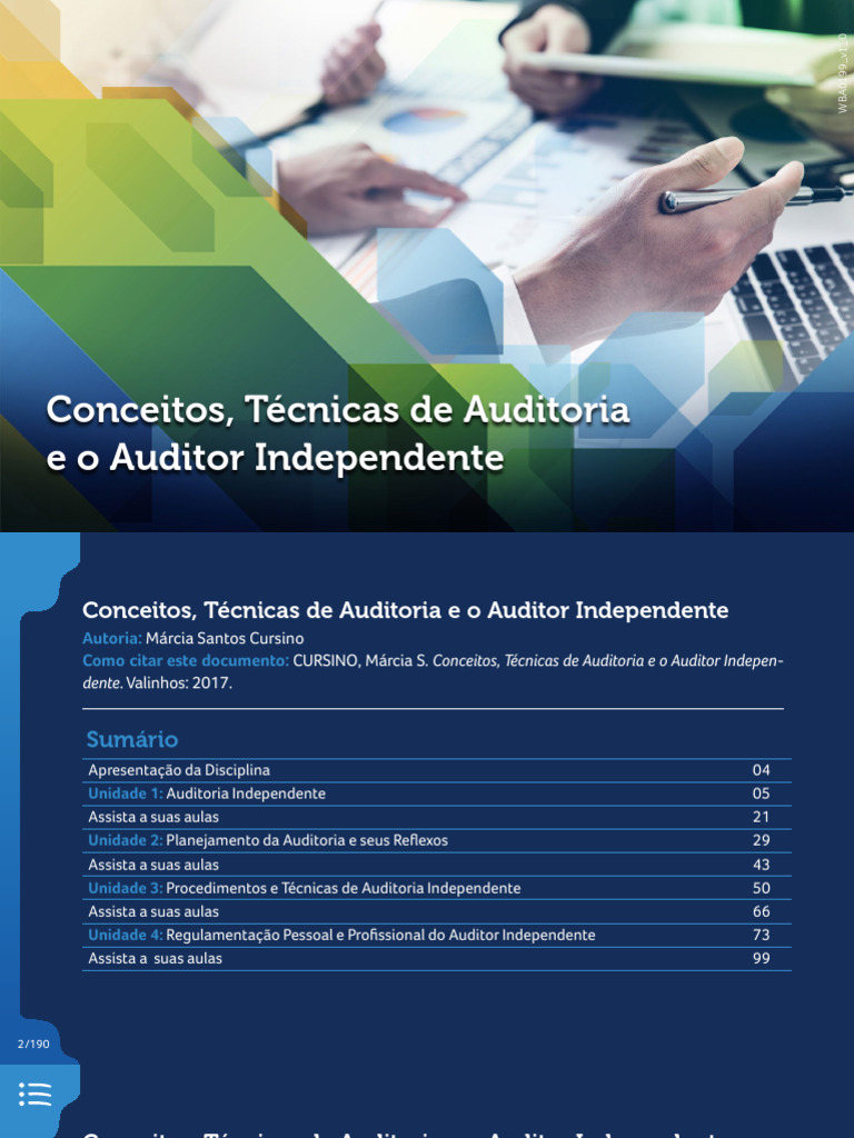 Auditoria Independente: Conceitos e Técnicas | PDF | Contabilidade ...